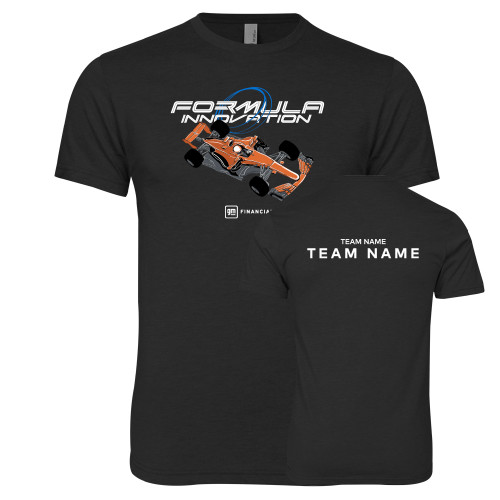 Next Level Black Triblend Tee-Formula Innovation Orange Design 2