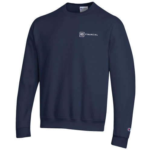 Champion Navy Fleece Crew-GM Financial Horizontal