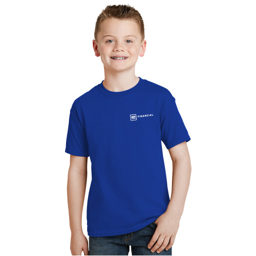 Youth Royal T Shirt-GM Financial Horizontal