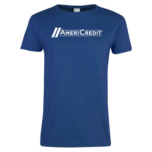 Womens Royal Short Sleeve Tee-AmeriCredit