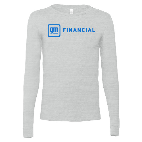 Bella + Canvas Ash Grey Jersey Cotton Long Sleeve T Shirt-GM Financial Horizontal