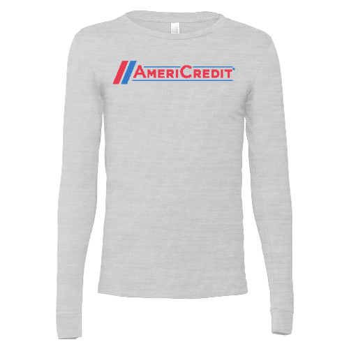 Bella + Canvas Ash Grey Jersey Cotton Long Sleeve T Shirt-AmeriCredit