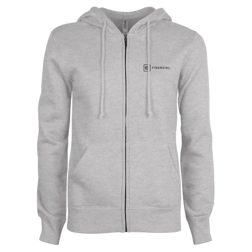 ENZA Womens Grey Fleece Full Zip Hoodie-GM Financial Horizontal