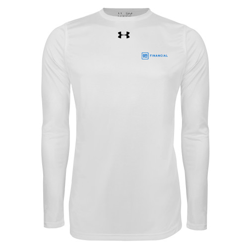 Under Armour White Long Sleeve Tech Tee-GM Financial Horizontal