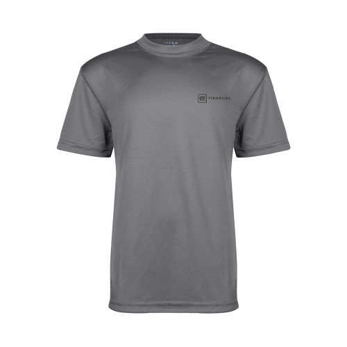 Youth Performance Grey Concrete Tee-GM Financial Horizontal