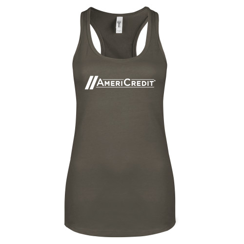 Next Level Womens Charcoal Racerback Tank-AmeriCredit