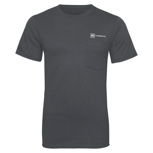Charcoal T Shirt w/Pocket-GM Financial Horizontal
