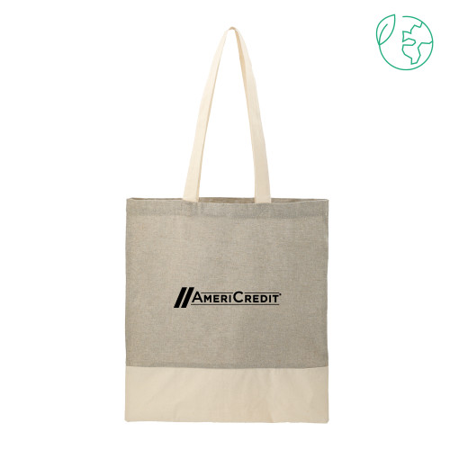Split Recycled Grey Cotton Twill Convention Tote-AmeriCredit