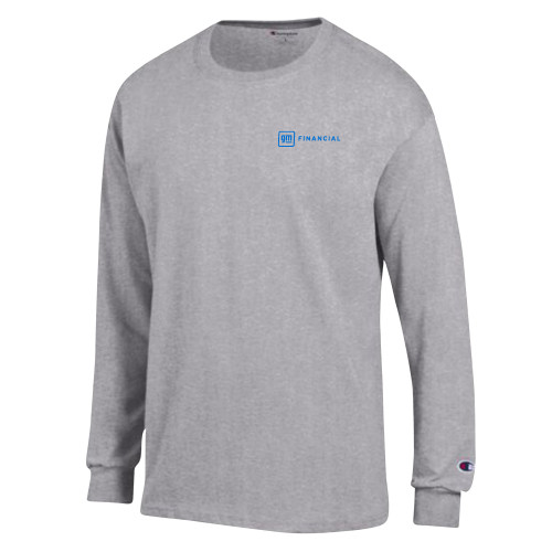 Champion Oxford Grey Long Sleeve T Shirt-GM Financial Horizontal