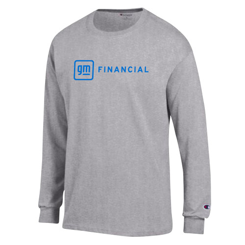 Champion Oxford Grey Long Sleeve T Shirt-GM Financial Horizontal