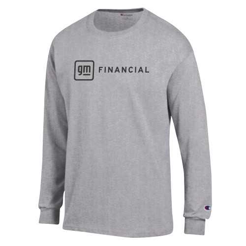 Champion Oxford Grey Long Sleeve T Shirt-GM Financial Horizontal