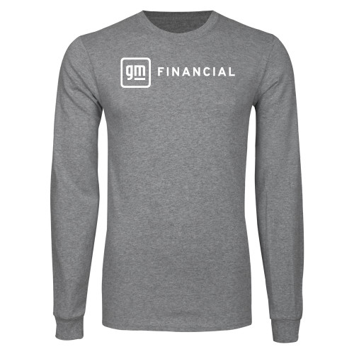 Grey Long Sleeve T Shirt-GM Financial Horizontal