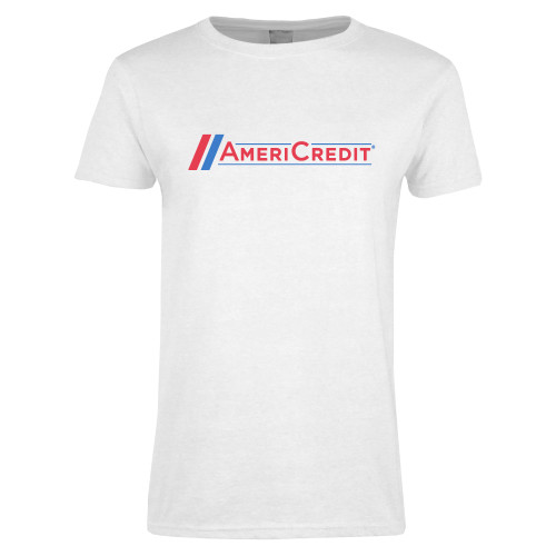 Womens White Short Sleeve Tee-AmeriCredit