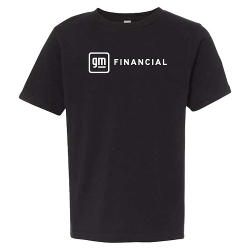 Next Level Youth Black Cotton Tee-GM Financial Horizontal