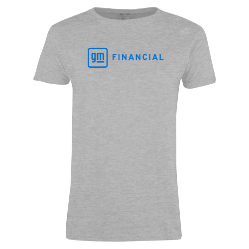 Womens Grey Short Sleeve Tee-GM Financial Horizontal
