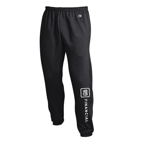 Champion Black Banded Bottom Sweatpants-GM Financial Horizontal