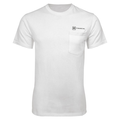 White T-Shirt w/Pocket-GM Financial Horizontal