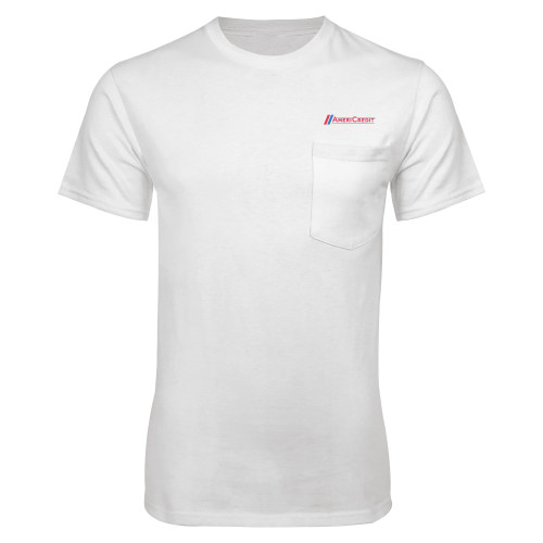 White T-Shirt w/Pocket-AmeriCredit