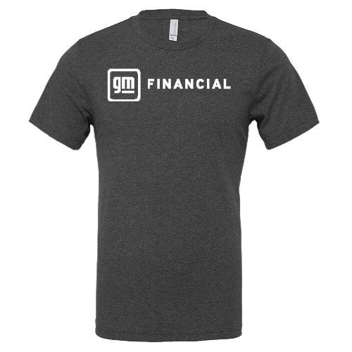 Bella + Canvas Dark Grey Heather CVC T Shirt-GM Financial Horizontal
