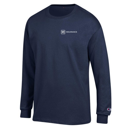 Champion Navy Long Sleeve T Shirt-General Motors Insurance