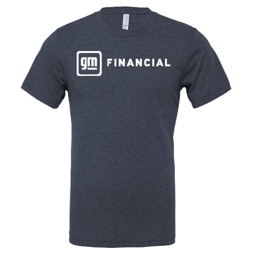 Bella + Canvas Heather Navy CVC T Shirt-GM Financial Horizontal