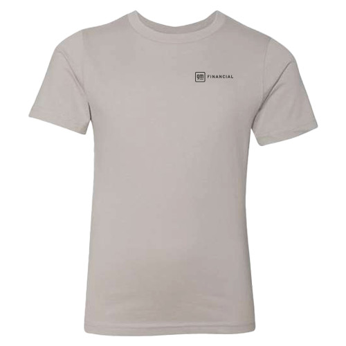 Next Level Youth Light Grey Cotton Tee-GM Financial Horizontal
