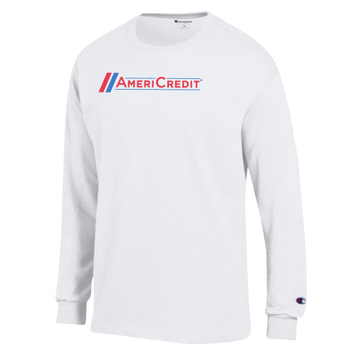 Champion White Long Sleeve T Shirt-AmeriCredit
