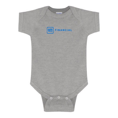 Grey Infant Onesie-GM Financial Horizontal