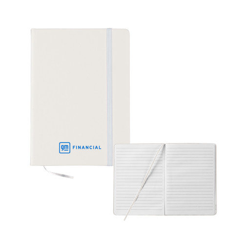 5x7 White Hard Cover Journal-GM Financial Horizontal