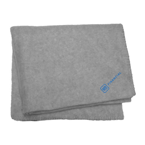 Heather Grey Blanket-GM Financial Horizontal