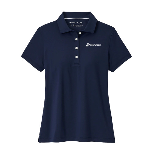 Peter Millar Womens Navy Button Polo-AmeriCredit
