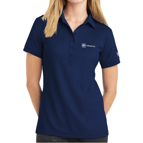OGIO Womens Navy Jewel Polo-GM Financial Horizontal