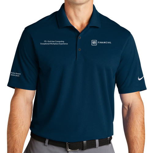 Nike Navy Dri Fit Micro Pique 2.0 Polo-GM Financial Horizontal