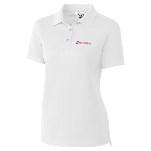 C&B Womens White Advantage Polo-AmeriCredit