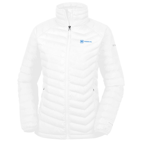 Columbia Womens White Powder Lite Jacket-GM Financial Horizontal