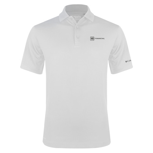 Columbia White Omni Wick Drive Polo-GM Financial Horizontal