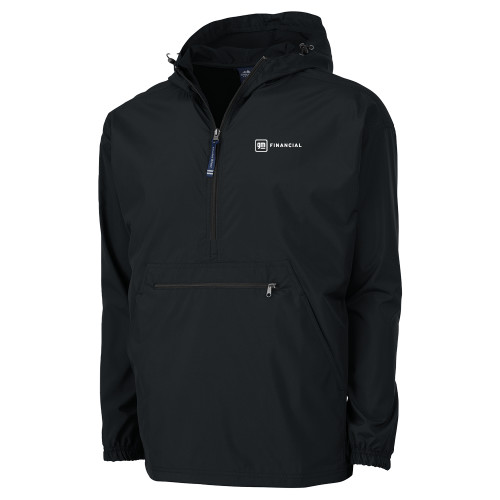 Charles River Black Pack N Go Pullover Rain Jacket-GM Financial Horizontal