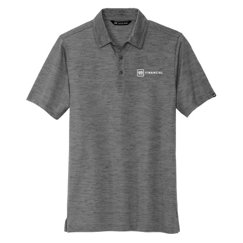 TravisMathew Dark Grey Auckland Slub Polo-GM Financial Horizontal