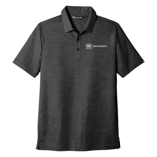 TravisMathew Black Oceanside Heather Polo-General Motors Insurance