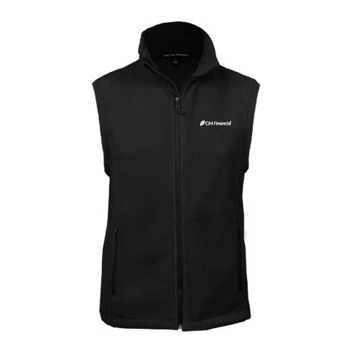 Black Fleece Full Zip Vest-AmeriCredit