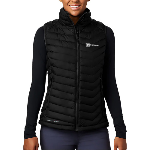 Columbia Womens Black Powder Lite Vest-GM Financial Horizontal
