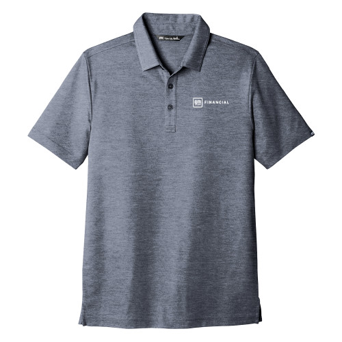 TravisMathew Navy Oceanside Heather Polo-GM Financial Horizontal