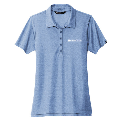TravisMathew Womens Classic Blue Heather Oceanside Polo-AmeriCredit