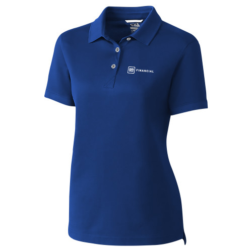 C&B Womens Royal Advantage Polo-GM Financial Horizontal