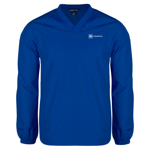 Royal V Neck Raglan Windshirt-GM Financial Horizontal