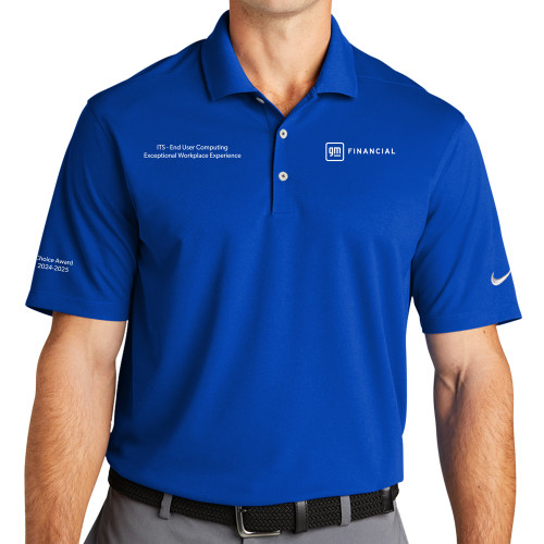 Nike Royal Dri Fit Micro Pique 2.0 Polo-GM Financial Horizontal