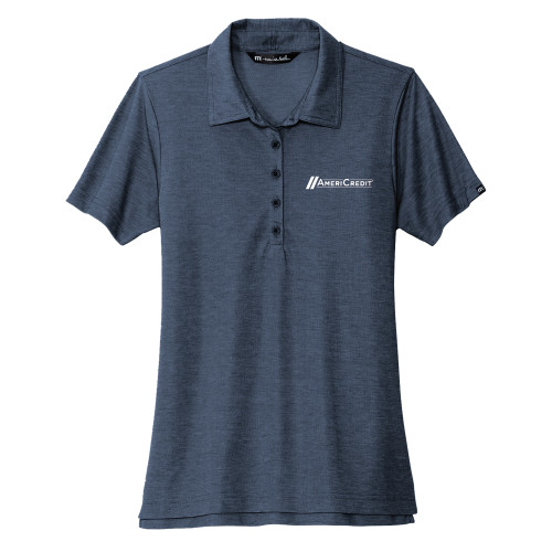 TravisMathew Womens Navy Heather Oceanside Polo-AmeriCredit