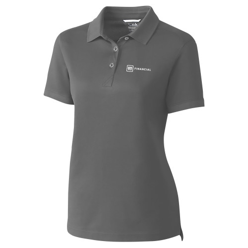 C&B Womens Charcoal Championship Polo-GM Financial Horizontal