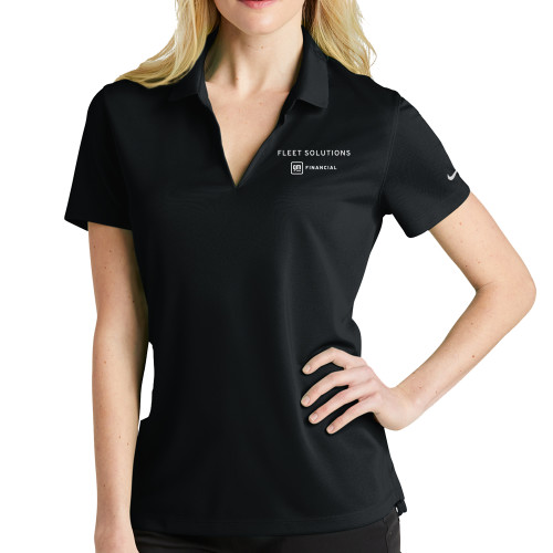 Nike Womens Black Dri Fit Micro Pique Polo-GMF Fleet Solutions Vertical
