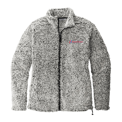 Womens Grey Heather Cozy Fleece Jacket-AmeriCredit
